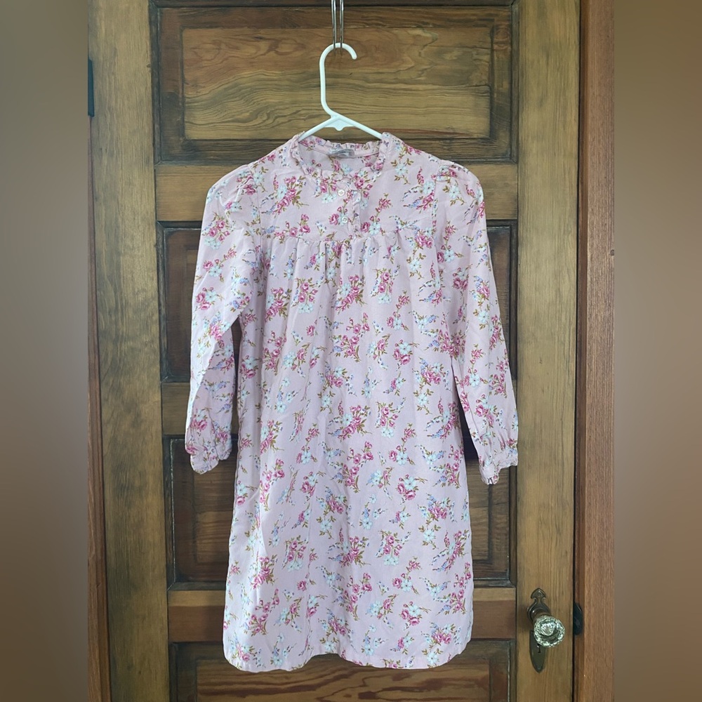 Lands' End Pink Floral Kids Nightgown